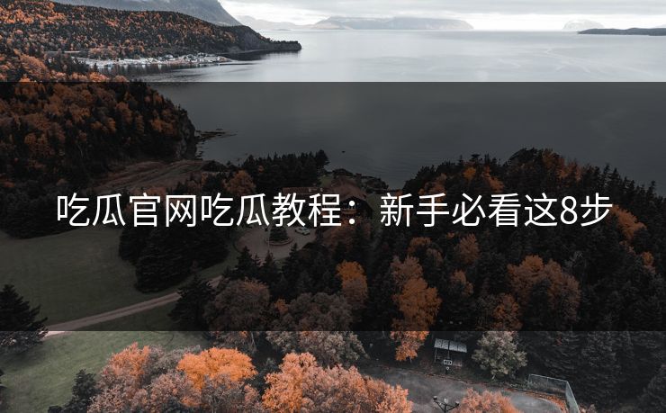 吃瓜官网吃瓜教程：新手必看这8步