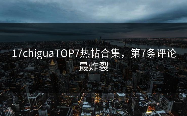 17chiguaTOP7热帖合集，第7条评论最炸裂